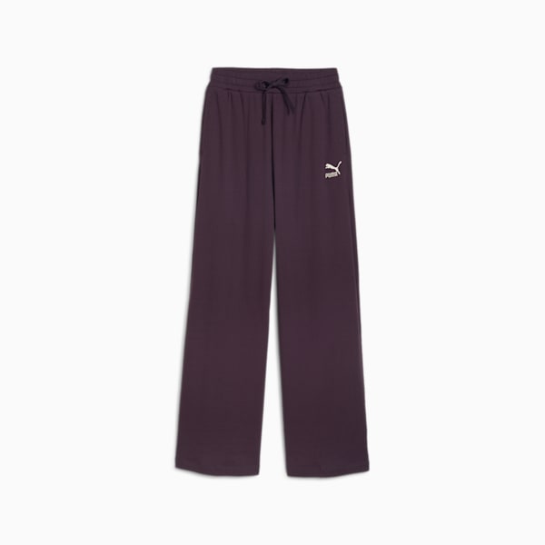 CLASSICS Ribbed Relaxed Pants Women, Midnight Plum, large-ZAF