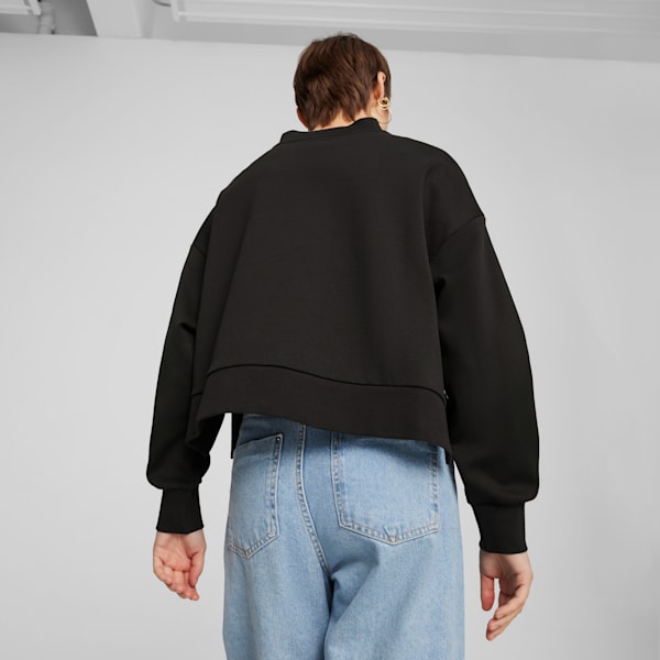 CLASSICS Oversized Crew Women, PUMA Black, large-ZAF
