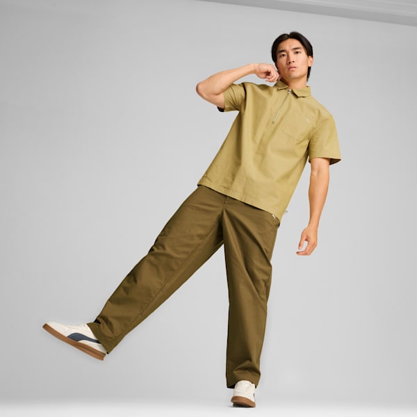 MMQ Half-Zip Shirt Men, Golden Fog, large-ZAF