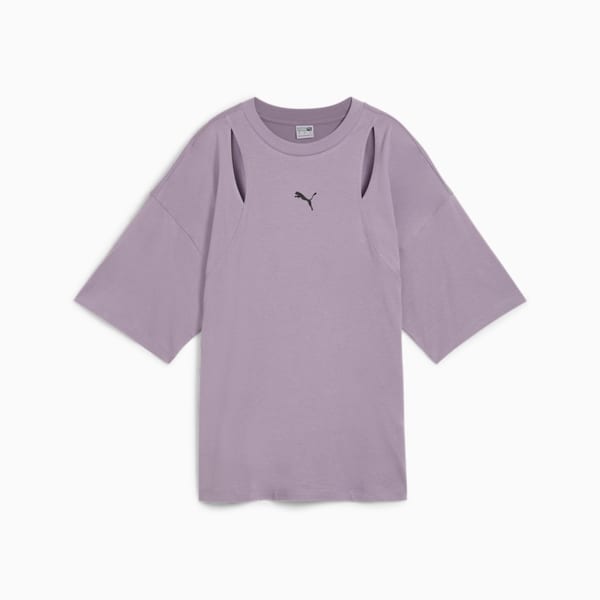 Remera oversize con recortes DARE TO para mujer, Pale Plum, large-ARG