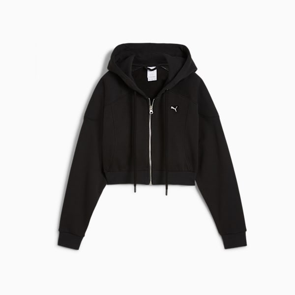 Buzo con capucha THE FAST RACE para mujer, PUMA Black, large-ARG