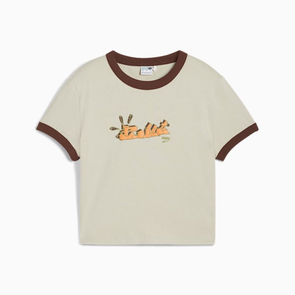 DOWNTOWN Graphic Baby Tee Women, Desert Dust, large-ZAF