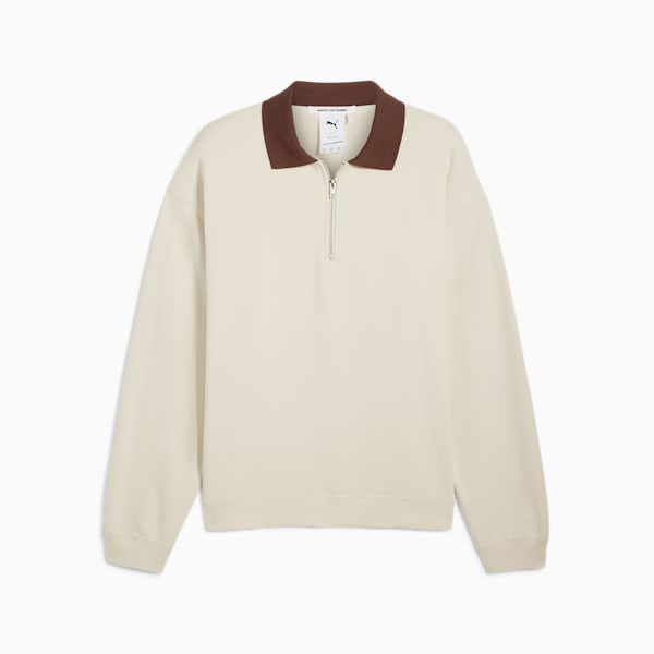 MMQ Quarter-Zip Crew, Alpine Snow, large-ZAF