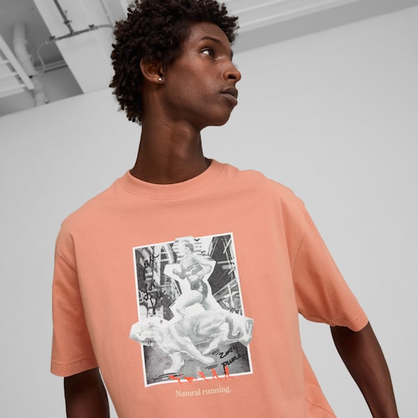 CLUB DE COURSE Graphic Tee Unisex, Deeva Peach, large-ZAF
