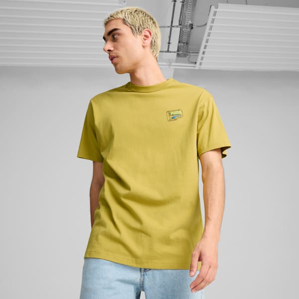 DOWNTOWN Relaxed Graphic Tee Men, Golden Fog, large-ZAF