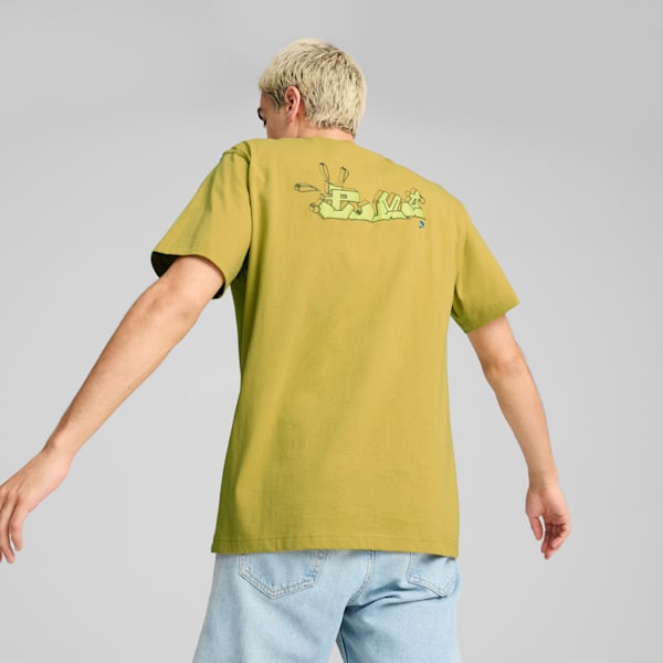 DOWNTOWN Relaxed Graphic Tee Men, Golden Fog, large-MEX