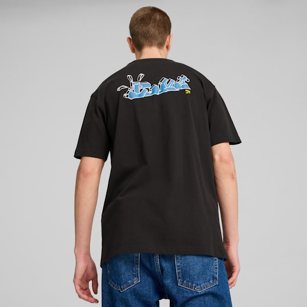 Remera Downtown Relaxed Graphic, PUMA Black-Fresh Pear, large-ARG
