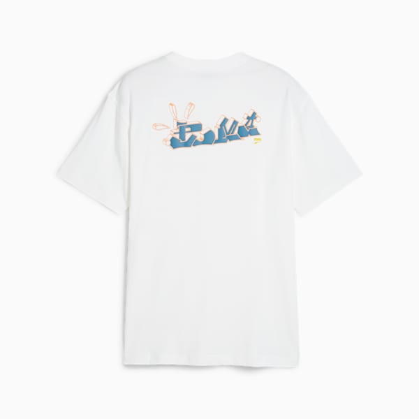Remera Downtown Relaxed Graphic, PUMA White-Bright Melon, large-ARG