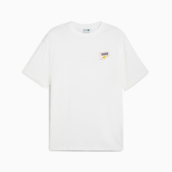 Remera Downtown Relaxed Graphic, PUMA White-Bright Melon, large-ARG
