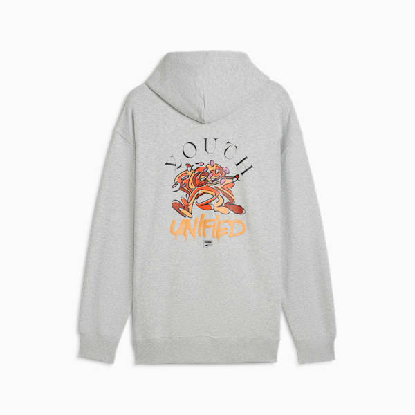 Buzo con capucha DOWNTOWN Graphic para hombre, Light Gray Heather, large-ARG