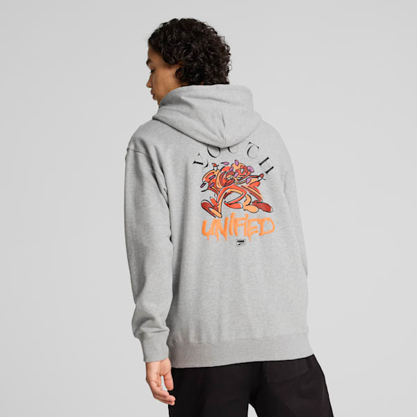 Buzo con capucha DOWNTOWN Graphic para hombre, Light Gray Heather, large-ARG