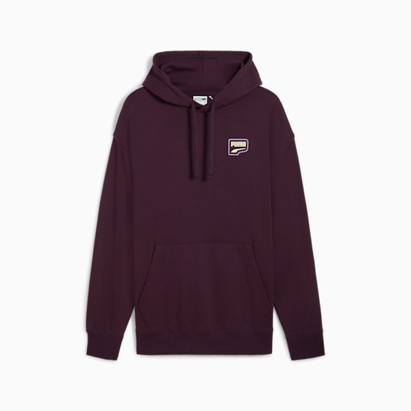 DOWNTOWN Graphic Hoodie Men, Midnight Plum, large-MEX