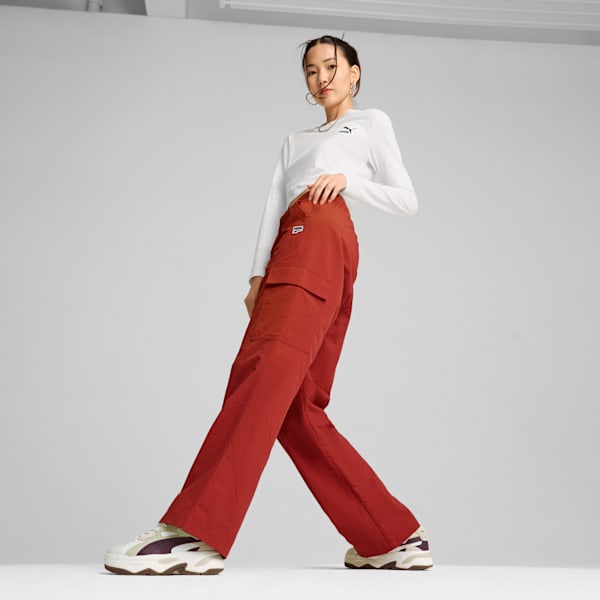 Pants cargo para mujer DOWNTOWN, Mars Red, large-MEX