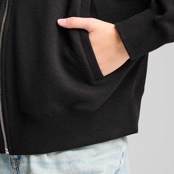 DOWNTOWN Oversized Hoodie Women, PUMA Black, large-ZAF