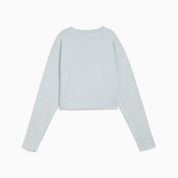 DARE TO Relaxed Washed Crew Women, Frosted Dew, large-MEX