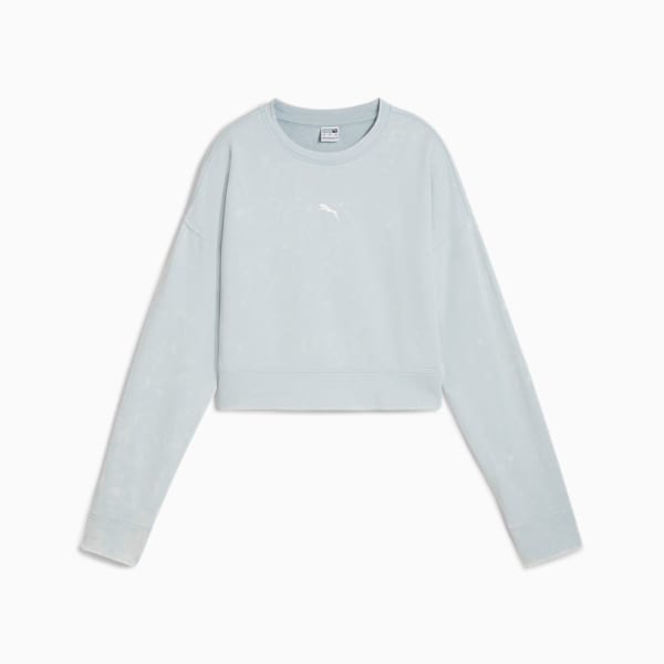 DARE TO Relaxed Washed Crew Women, Frosted Dew, large-MEX