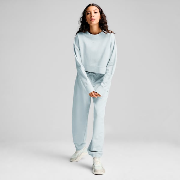 DARE TO Relaxed Washed Crew Women, Frosted Dew, large-MEX