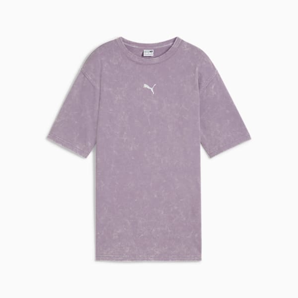 DARE TO Relaxed Washed Tee Women, Pale Plum, large-ZAF