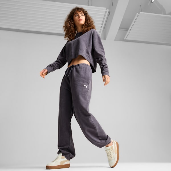 DARE TO Relaxed Washed Pants Women, Galactic Gray, large-ZAF