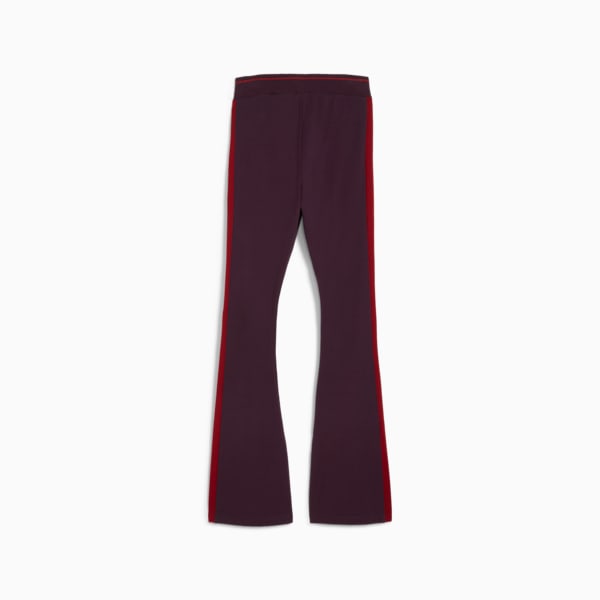 T7 Flared Leggings Women, Midnight Plum, large-ZAF