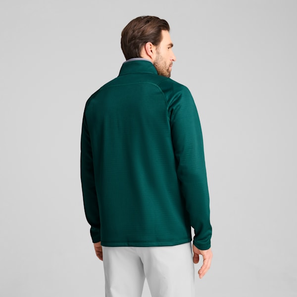 Waffle Fleece Golf Quarter-Zip Men, Dark Myrtle, large-ZAF