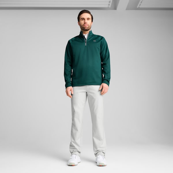 Waffle Fleece Golf Quarter-Zip Men, Dark Myrtle, large-ZAF