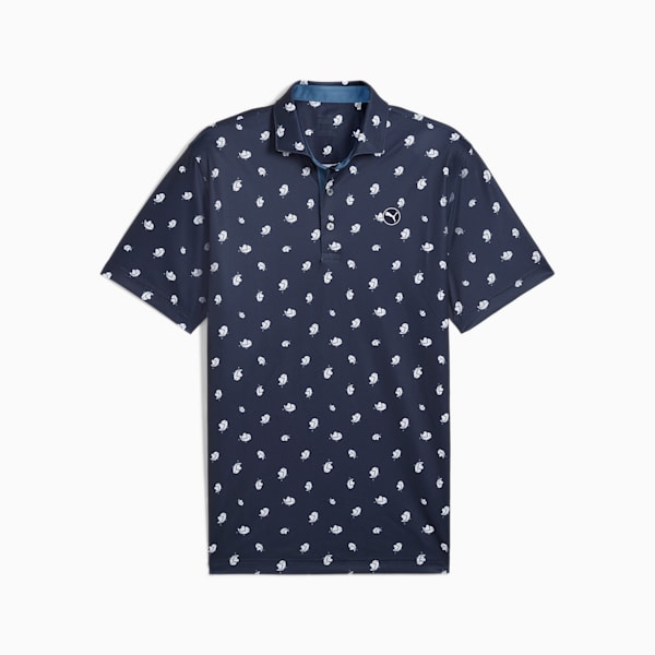 Pure Love Birdies Golf Polo Men, Deep Navy-White Glow, large-ZAF