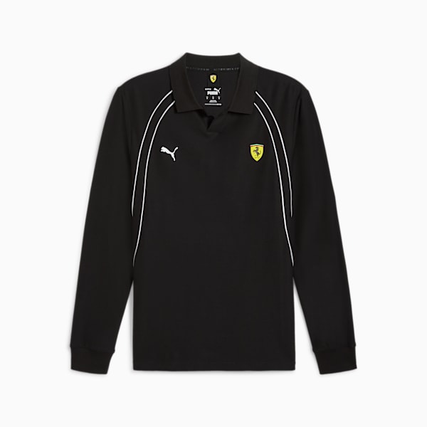 Scuderia Ferrari Race Long-sleeve Polo Men, PUMA Black, large-MEX