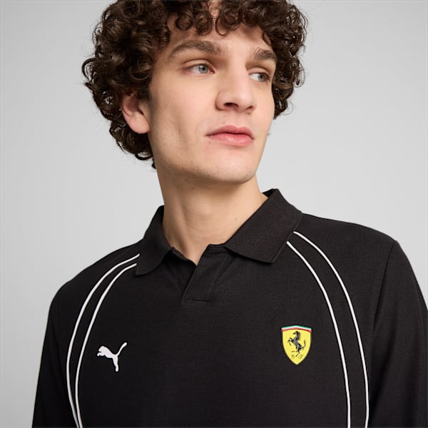 Scuderia Ferrari Race Long-sleeve Polo Men, PUMA Black, large-MEX