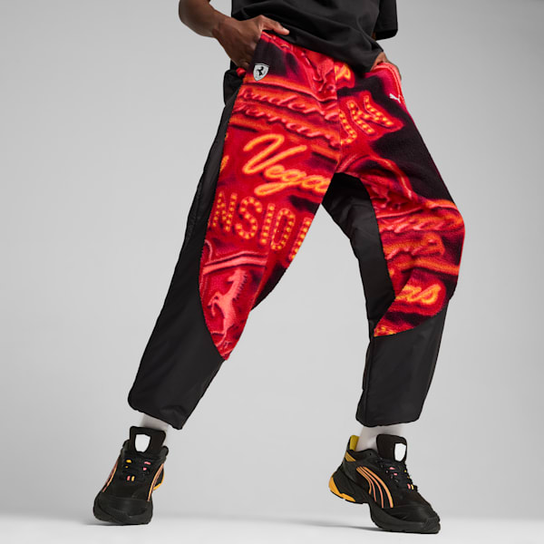 Scuderia Ferrari Race Neon Energy Fleece Pants Men, PUMA Black, large-ZAF
