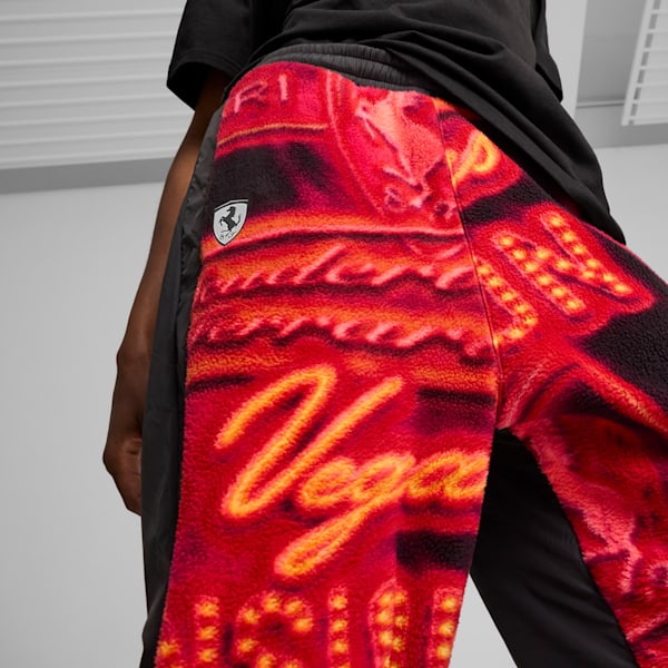 Scuderia Ferrari Race Neon Energy Fleece Pants Men, PUMA Black, large-ZAF
