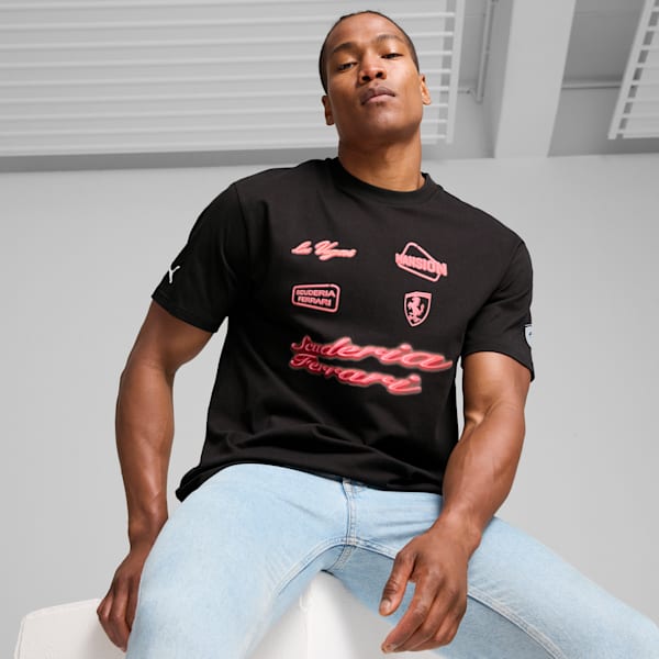Scuderia Ferrari Race Neon Energy Archive Tee Men, PUMA Black, large-ZAF