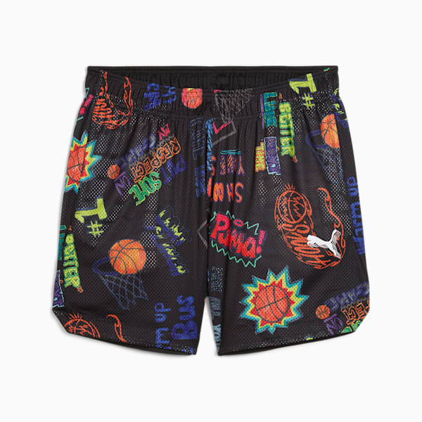 Getting Crafty Mesh Basketball Shorts Unisex, PUMA Black, large-ZAF