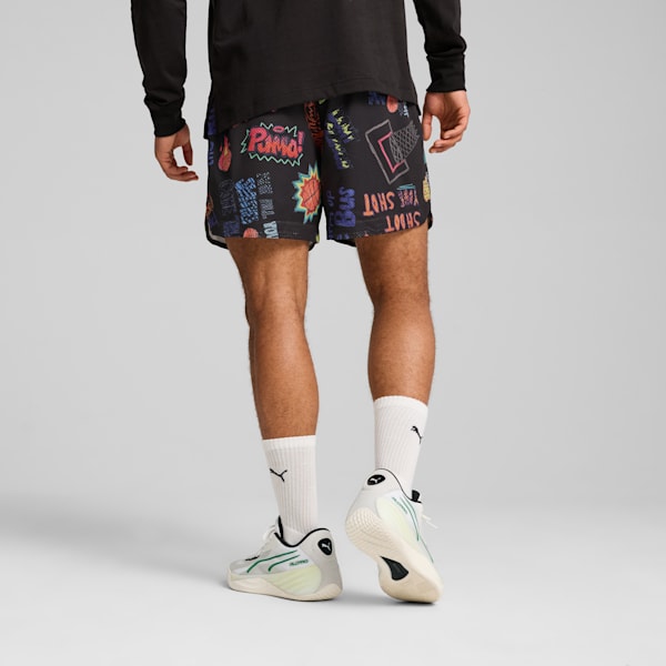 Getting Crafty Mesh Basketball Shorts Unisex, PUMA Black, large-ZAF