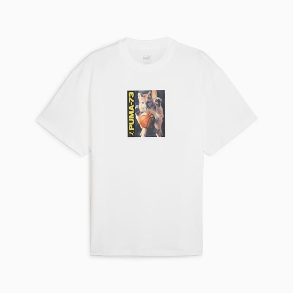 Banned from TV Basketball Tee Men, PUMA White, large-MEX