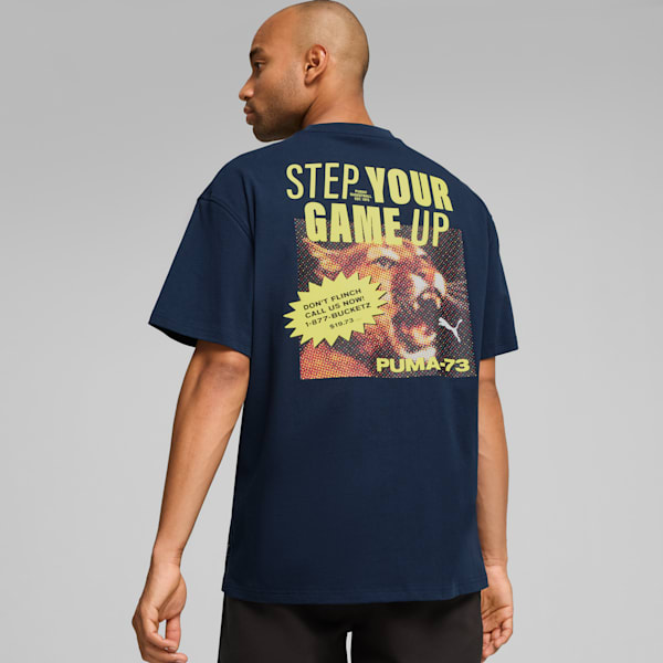 Step Up Your Game Basketball Tee Men, Club Navy, large-MEX