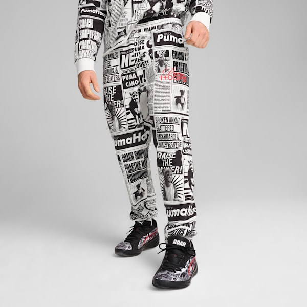 Jogging de basketball Media Day para hombre, PUMA Black-PUMA White, large-ARG
