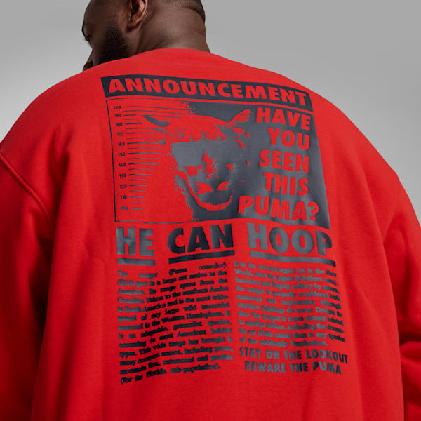 Buzo de basketball Media Day para hombre, For All Time Red, large-ARG