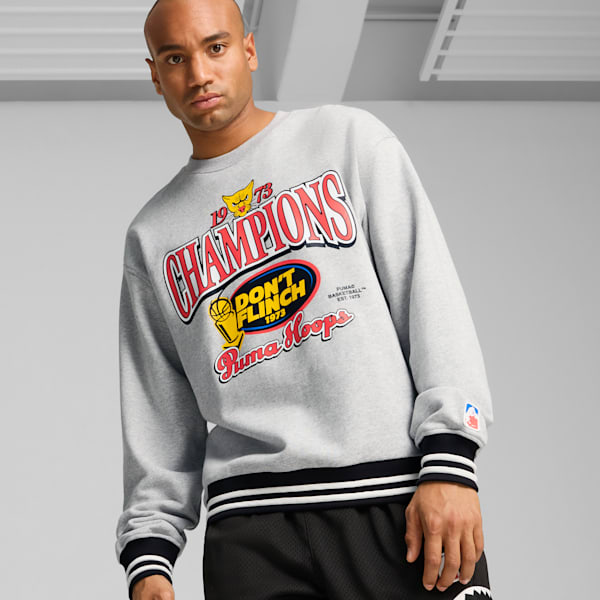 Buzo de basketball PUMA Champs para hombre, Light Gray Heather, large-ARG