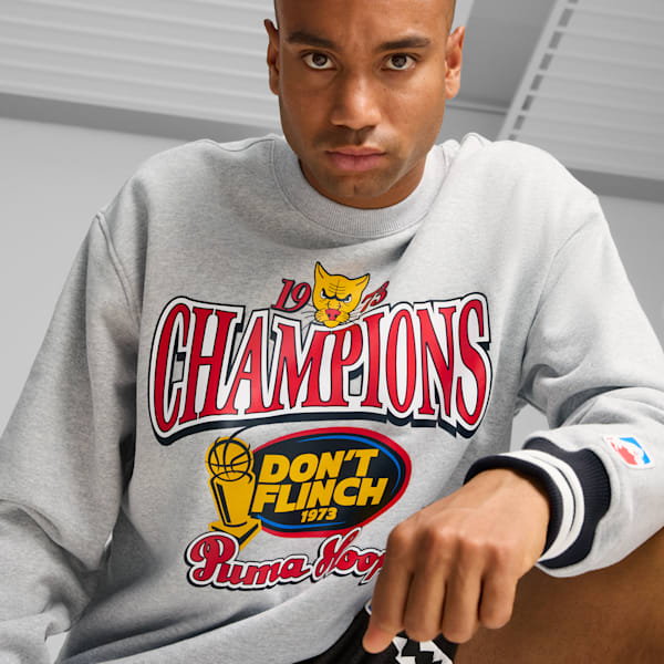 Buzo de basketball PUMA Champs para hombre, Light Gray Heather, large-ARG