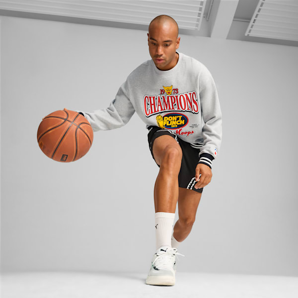 Buzo de basketball PUMA Champs para hombre, Light Gray Heather, large-ARG