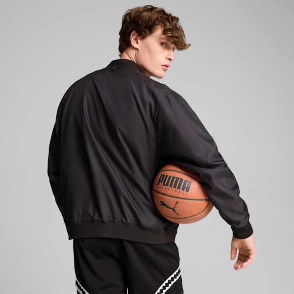 Crowd Craze Basketball Jacket Men, Yellow Sizzle, large-MEX