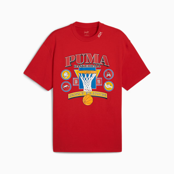 Crowd Craze Basketball Tee 2 Men, For All Time Red, large-ZAF