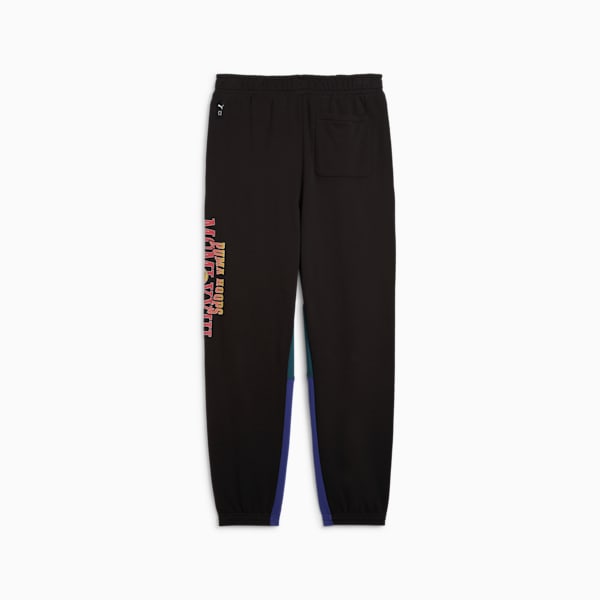 Pantalones de basketball Bandwagon para hombre, PUMA Black-Lapis Lazuli, large-ARG