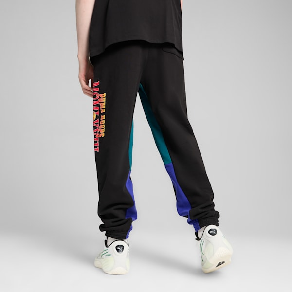 Pantalones de basketball Bandwagon para hombre, PUMA Black-Lapis Lazuli, large-ARG