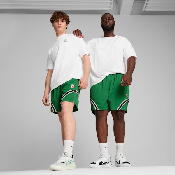 Crowd Craze Mesh Basketball Shorts Men, Archive Green, large-ZAF