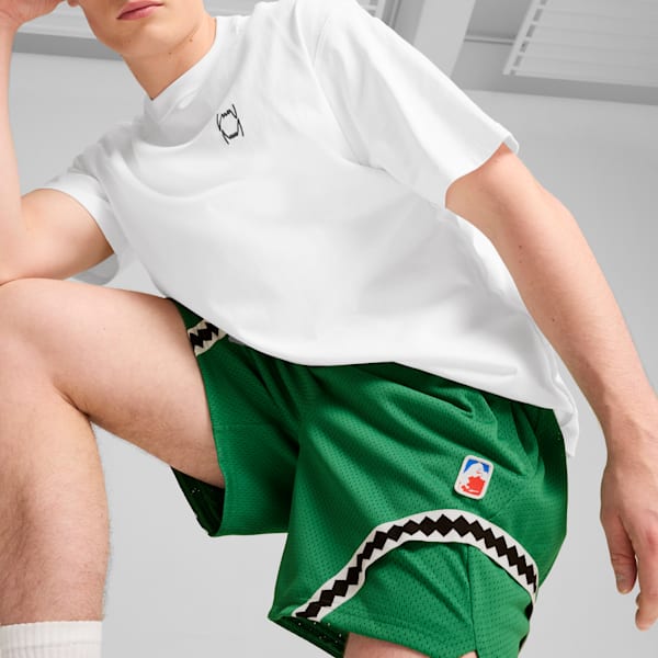 Crowd Craze Mesh Basketball Shorts Men, Archive Green, large-ZAF