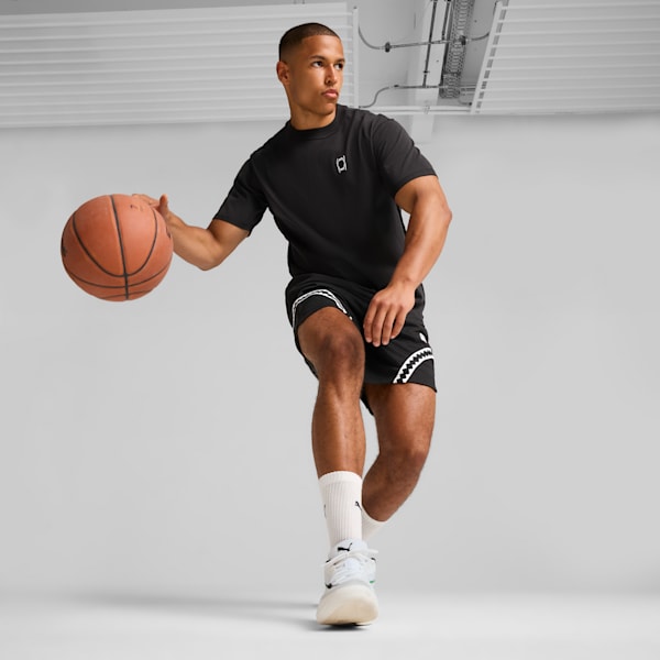 Crowd Craze Mesh Basketball Shorts Men, PUMA Black, large-ZAF