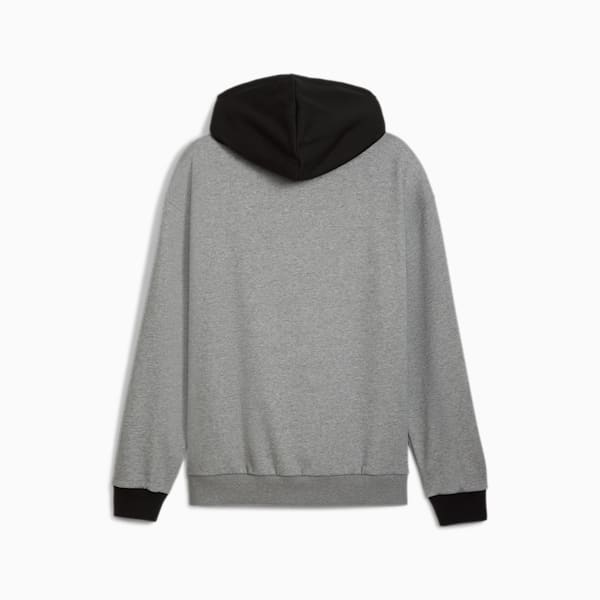 Buzo de basketball con capucha Jaws Core 2.0 para hombre, Medium Gray Heather-PUMA Black, large-ARG