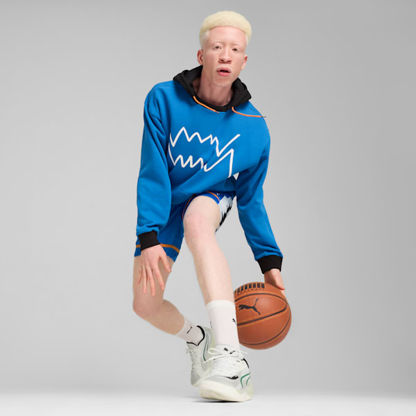 Buzo de basketball con capucha Jaws Core 2.0 para hombre, Racing Blue-PUMA Black, large-ARG